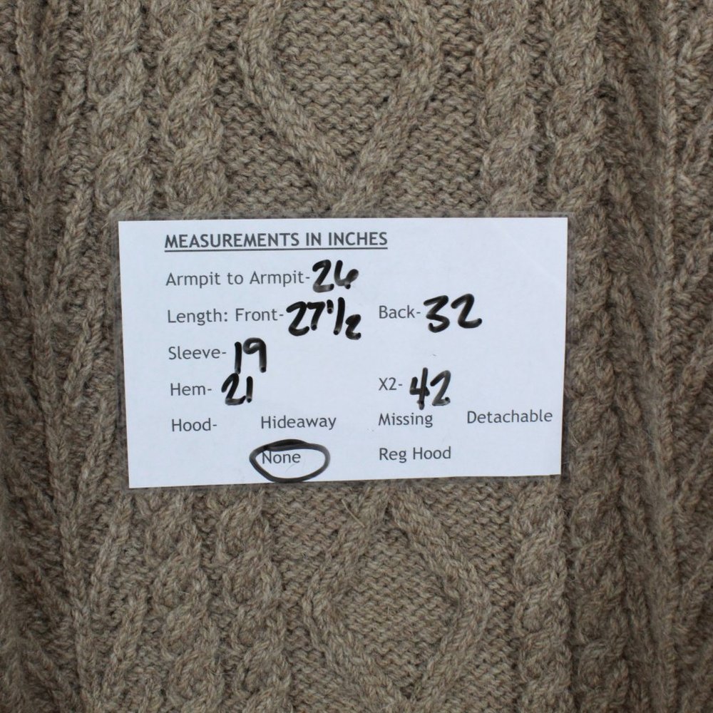 AN TUIRNE Hand Knitted Wool Corded Sweater - Picture 11 of 11